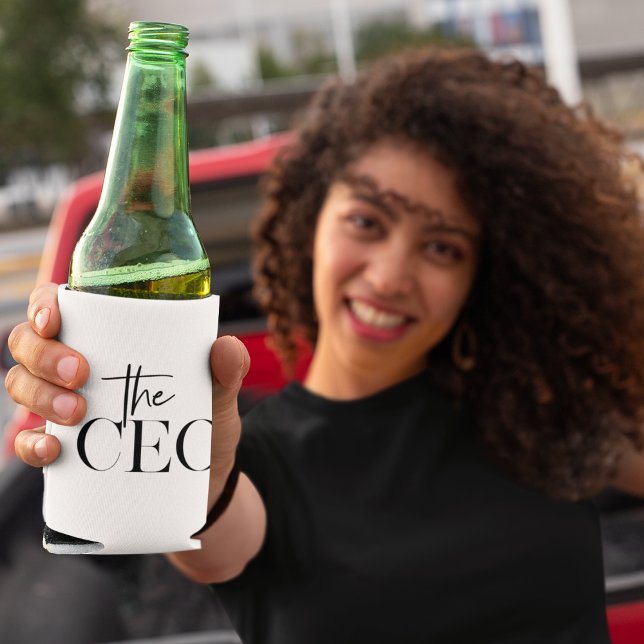 Porta-lata Moderno Mínimo O CEO Preto (Criador carregado)