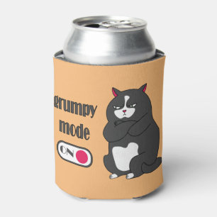 Porta-lata Modo rabugento em gato gordo engraçado