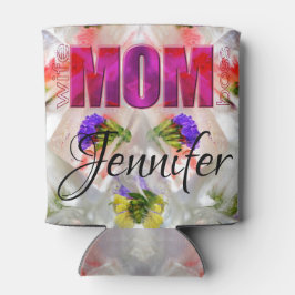 Porta-lata  'Mom-Boss-Fire' – Diseño floral en cubos 