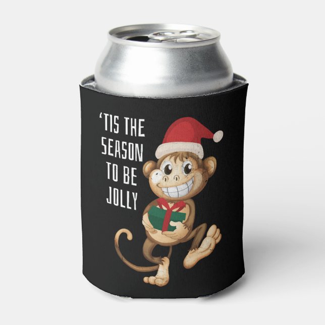 Porta-lata Monkey Animal Christmas (Can Front)