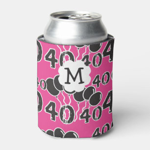 Porta-lata Monograma aniversário de 40 anos Personalizado PI