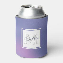 Porta-lata Monograma de Abstrato Roxo e Rosa Modernos