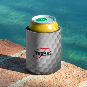 Porta-lata Monograma de Bola de Golfe Personalizado
