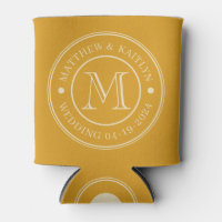 Monograma de Casamento Mid-Century Burnt Buttercup