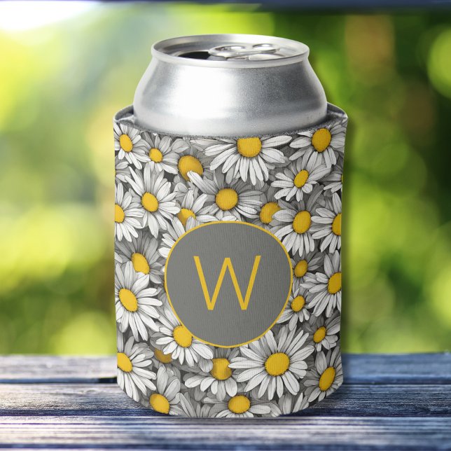 Porta-lata Monograma do Country Daisies (Criador carregado)