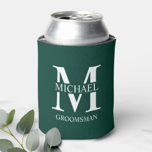 Porta-lata Monograma e Nome do Padrinho de casamento Personal