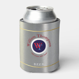 Porta-lata monograma feito sob encomenda da cerveja (nome &