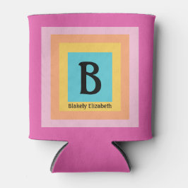 Porta-lata Monograma - Letra com um nome bonito e colorido -