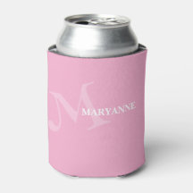 Monograma Moderno Nome Diversão Rosa