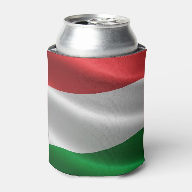 Porta-lata Monograma personalizado de bandeira húngara pode r (Can Front)