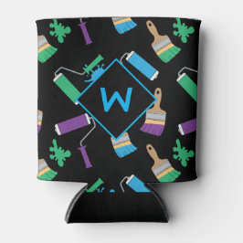 Porta-lata Monograma Personalizado do Decorador do Pintor da 