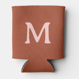 Porta-lata Monograma Personalizado Laranja Queimado