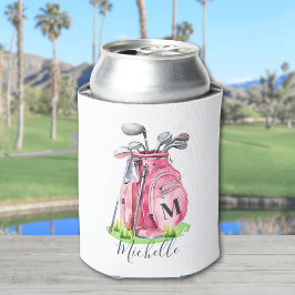 Porta-lata Monograma Rosa Golf
