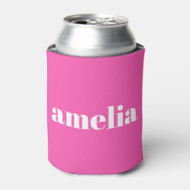 Porta-lata Monograma Rosa Quente