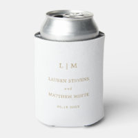 Monograma Simples Antigo Ouro Casamento Elegante