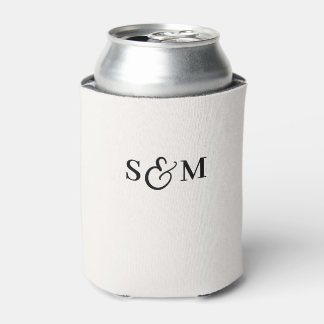 Porta-lata Monograma Simples com E comercial em Script para C (Can Front)