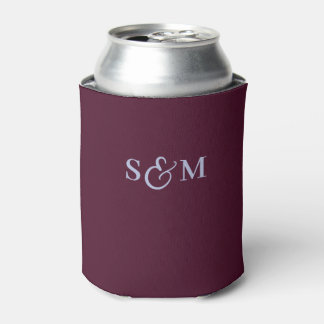 Porta-lata Monograma Simples de Casamento com Ampersand em Sc