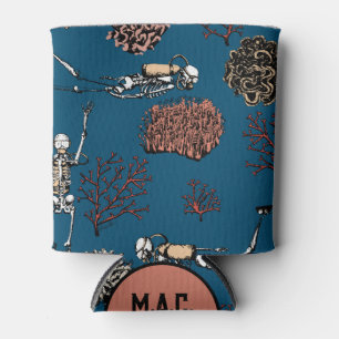 Porta-lata Monograma Skeleton subaquático Divers & Coral