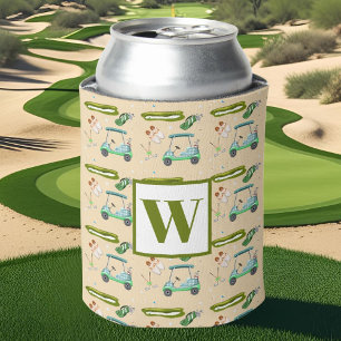 Porta-lata Monograma Um Dia de Padrão De Golfe