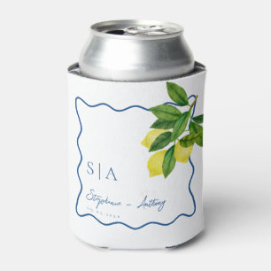 Porta-lata Monogramas Lemon Citrus, Casamento na Fronteira da