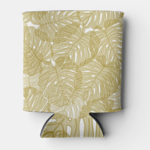 Porta-lata Monstera Transparente Deixa Um Fundo Branco