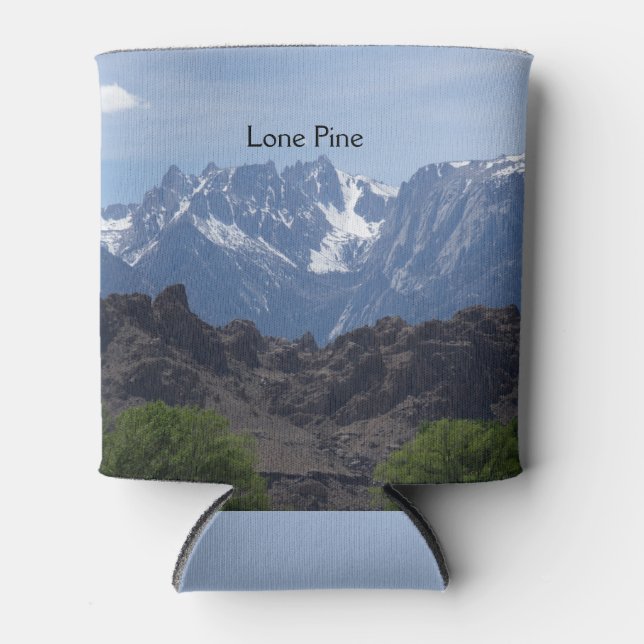 Porta-lata Montanhas com neve de Lone Pine (Frente)