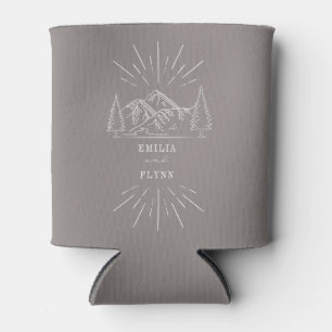 Porta-lata Montanhas Line Art Ametyst Wedding