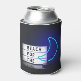 Porta-lata Moon Art Reach for the Moon Sign Typographics Imag