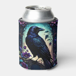 Porta-lata Moonlit Raven | Suite de Noiva Floral Gótica.