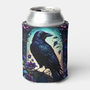 Porta-lata Moonlit Raven   Suite de Noiva Floral Gótica. 