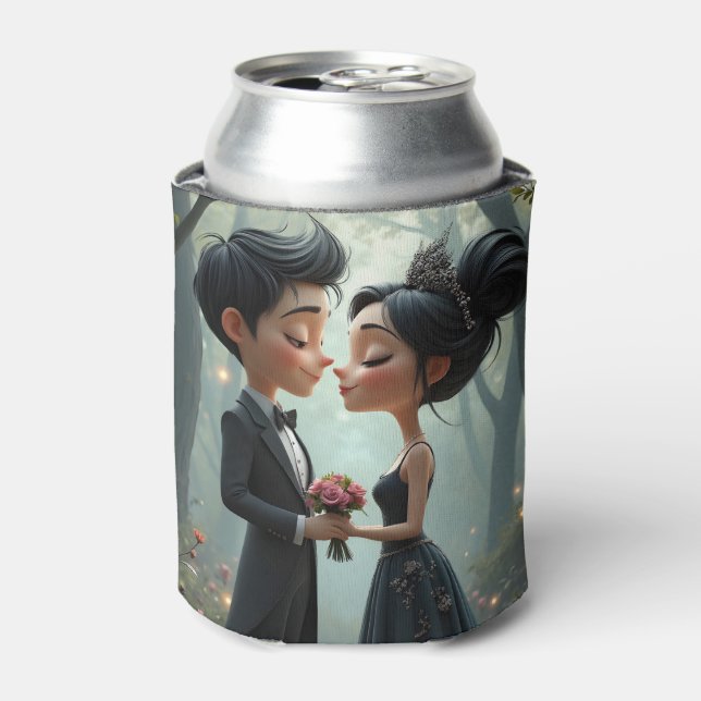 Porta-lata Moonlit Vows – A Cute Gothic Wedding Moment.  (Can Front)