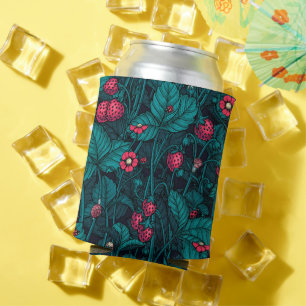 Porta-lata Morangos selvagens, vermelhos e azuis