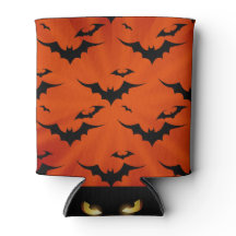 Morcegos de Halloween no Fundo Laranja