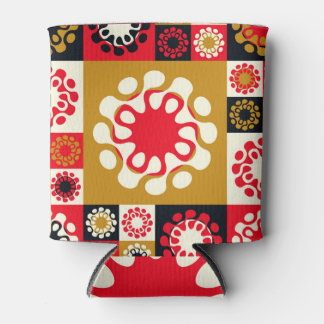 Porta-lata Mosaico Vermelho Dourado asiático, Estilo Étnico.
