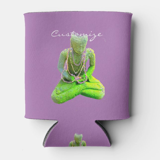 Porta-lata Mossy Green Buddha Meditando Thunder_Cove (Frente)