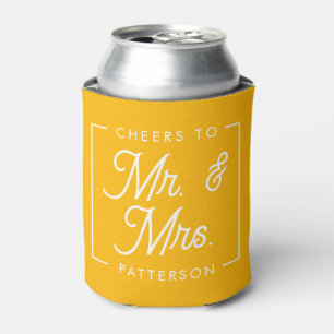 Porta-lata Mostarda Amarelo Cheers Favores De Casamento Podem