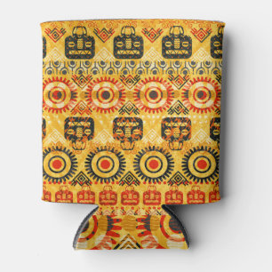 Porta-lata Motivos tribais: padrão étnico uniforme.