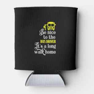 Porta-lata motorista de ônibus escolar engraçado