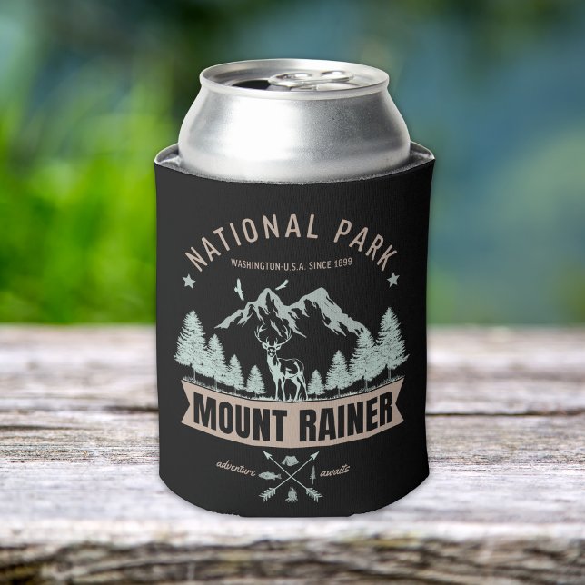 Porta-lata Mount Rainier Wilderness Deer Graphic  (Criador carregado)