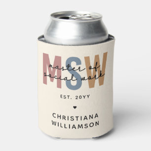 Porta-lata MSW Mestre Personalizado de Graduação Retroativa d