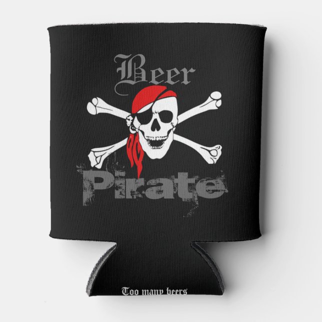 Porta-lata Muitas Cervejas Engraçadas Pirata De Cerveja (Frente)