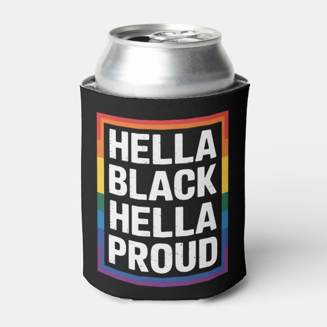 Porta-lata Muito Negro Muito Orgulhoso Orgulho Gay Afro-Ameri (Can Front)