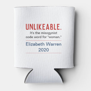 Porta-lata Mulher Improvável Pro-Elizabeth Warren 2020