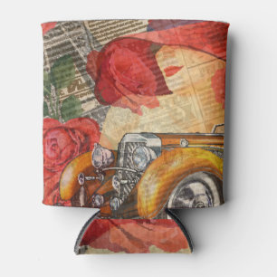 Porta-lata Mulher Parisiense: Retro Torre Eiffel.