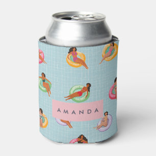 Porta-lata Mulheres de Verão Personalizadas Relaxando em Flux