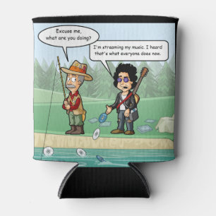 Porta-lata Music Streaming Engraçado Pun Pode Resfriar