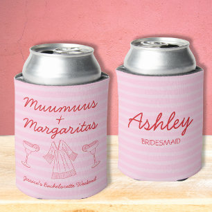 Porta-lata Muumuus e Margaritas Rosa e Vermelho Despedida de 