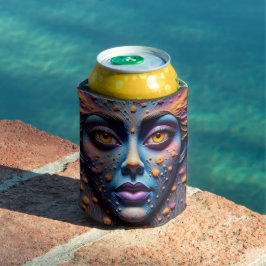 Porta-lata Mystical Face Art Can Cooler