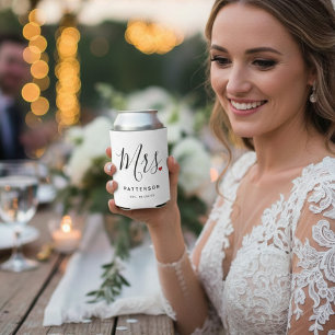 Porta-lata Na moda Sobrenome Personalizado e Casamento de Dat