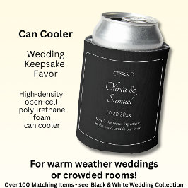 Porta-lata Names Date Message Black White Infinity 